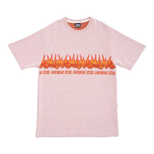Camiseta Masculina High Jacquard Tee Dices Manga Curta Estampada - Rosa