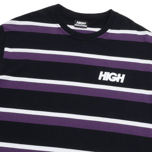 Camiseta Masculina High Kidz Manga Curta Estampada - Preto/Roxo