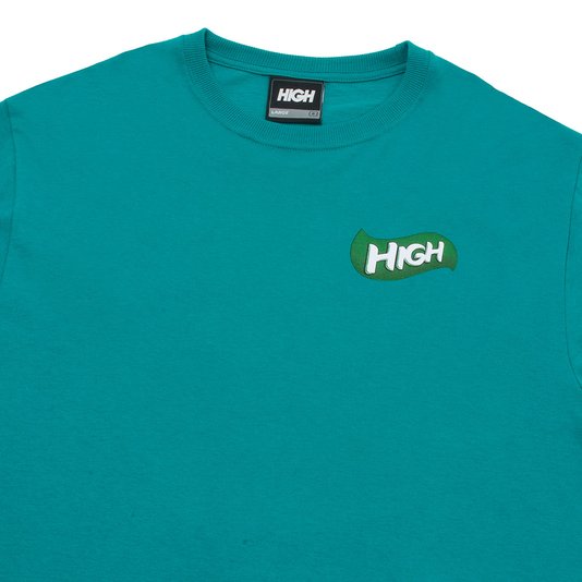 Camiseta Masculina High Manga Curta Estampada - Verde