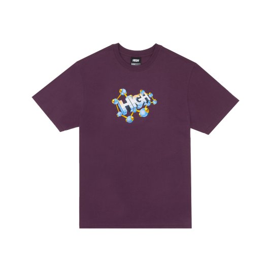 Camiseta Masculina High Molecules Manga Curta Estampada - Vinho