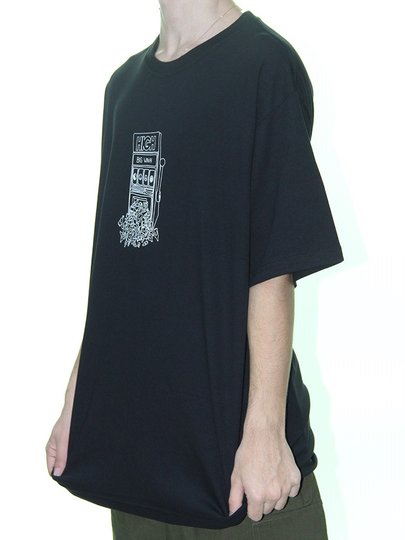 Camiseta Masculina High Prize Manga Curta Estampada - Preto