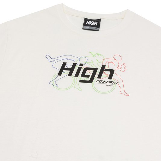 Camiseta Masculina High Thriatlon Manga Curta Estampada - Branco