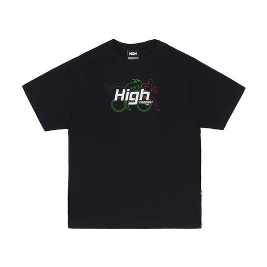 Camiseta Masculina High Thriatlon Manga Curta Estampada - Preto