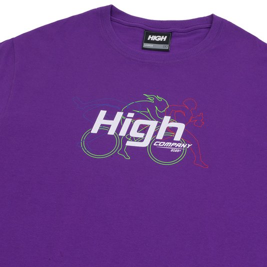 Camiseta Masculina High Thriatlon Manga Curta Estampada - Roxo