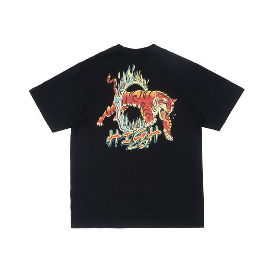 Camiseta Masculina High Tiger Manga Curta Estampada - Preto