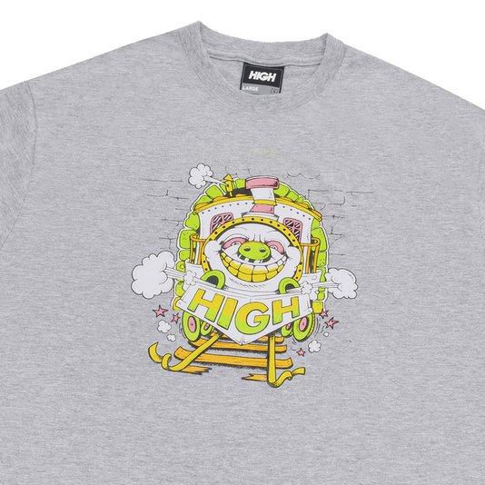Camiseta Masculina High Tom Manga Curta Estampada - Cinza/Mescla
