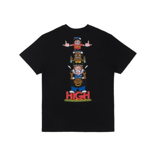 Camiseta Masculina High Totem Manga Curta Estampada - Preto