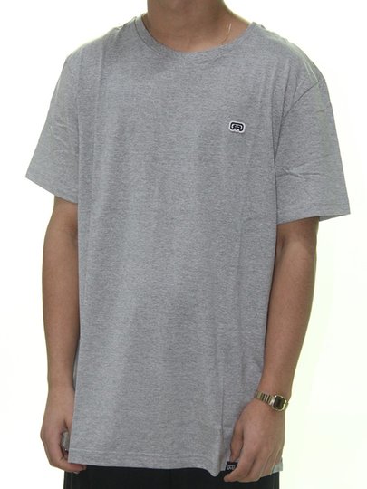 Camiseta Masculina Hocks Basic Mini-Logo Manga Curta - Cinza Mesclado
