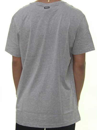 Camiseta Masculina Hocks Basic Mini-Logo Manga Curta - Cinza Mesclado