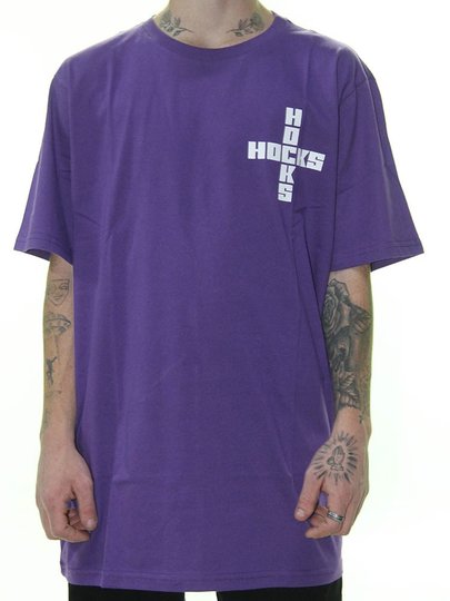 Camiseta Masculina Hocks Cruz Manga Curta Estampada - Roxo