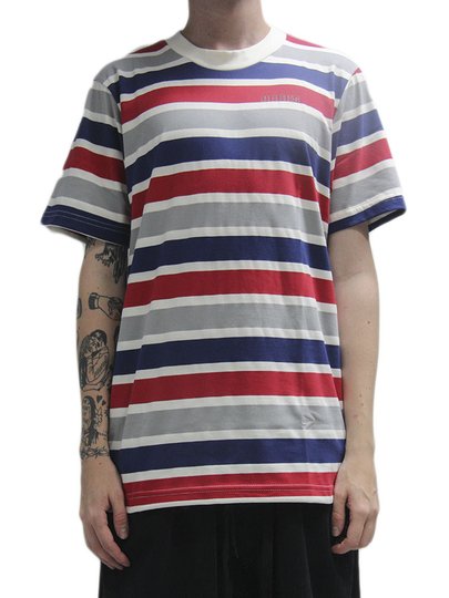 Camiseta Masculina Hocks Listrada Manga Curta Estampada - Multicores