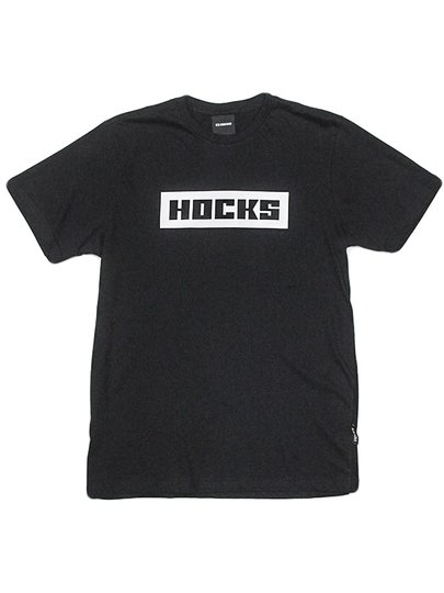 Camiseta Masculina Hocks Logo Letter Manga Curta Estampada - Preto