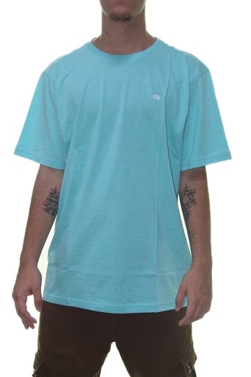Camiseta Masculina Hocks tag Loguin Manga Curta Estampada - Turquesa