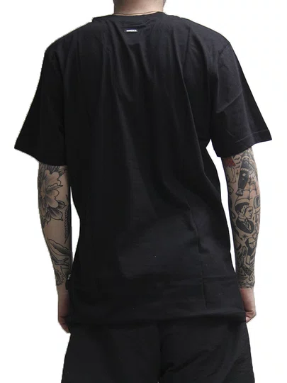 Camiseta Masculina Hocks Zord Manga Curta Estampada - Preto