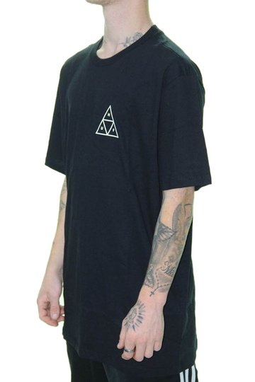 Camiseta Masculina HUF Essentials TT Manga Curta Estampada - Preto