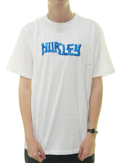 Camiseta Masculina Hurley Effect Manga Curta Estampada - Branco