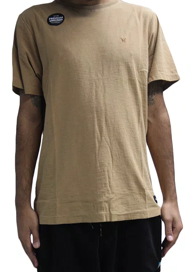 Camiseta Masculina Hurley Esp Wash Manga Curta Estampada - Bege