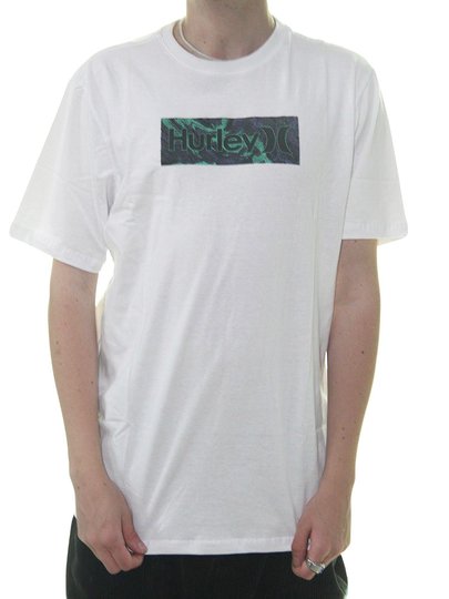 Camiseta Masculina Hurley Madness Manga Curta Estampada - Branco
