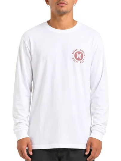 Camiseta Masculina Hurley Mandala Manga Longa Estampada - Branco