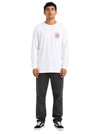 Camiseta Masculina Hurley Mandala Manga Longa Estampada - Branco