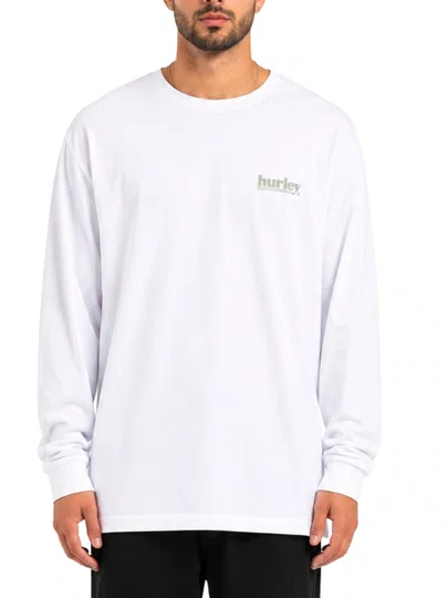 Camiseta Masculina Hurley Manga Longa Puff - Branco