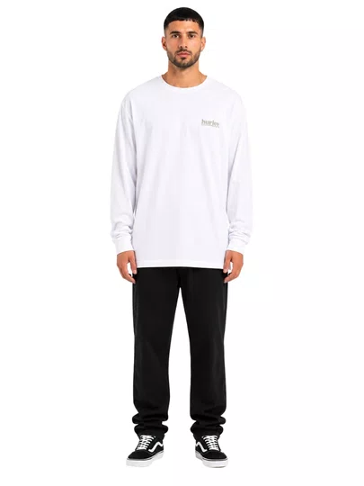 Camiseta Masculina Hurley Manga Longa Puff - Branco