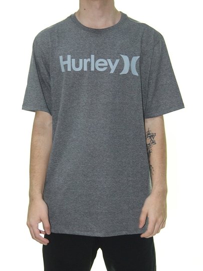 Camiseta Masculina Hurley O & O Manga Curta Estampada - Mescla Escuro