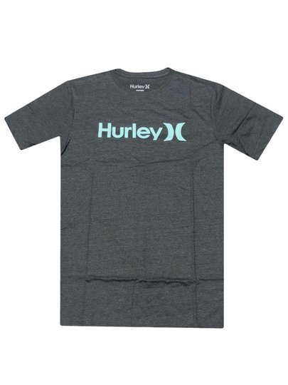 Camiseta Masculina Hurley O & O Solid Manga Curta Estampada - Preto/Mescla