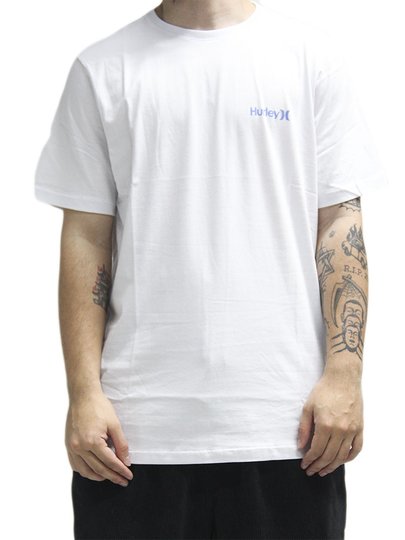 Camiseta Masculina Hurley Originals Manga Curta Estampada - Branco