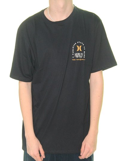 Camiseta Masculina Hurley Palms Manga Curta Estampada - Preto