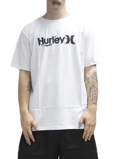 Camiseta Masculina Hurley Rash Manga Curta Estampada - Branco Camiseta Masculina Hurley Rash Manga Curta Estampada - Branco