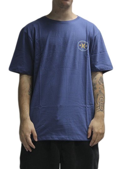 Camiseta Masculina Hurley Silk Bottle Manga Curta Estampada - Marinho