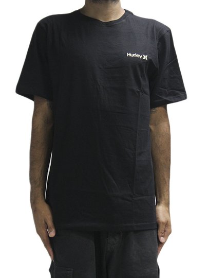Camiseta Masculina Hurley Silk Classic Manga Curta Estampada - Preto