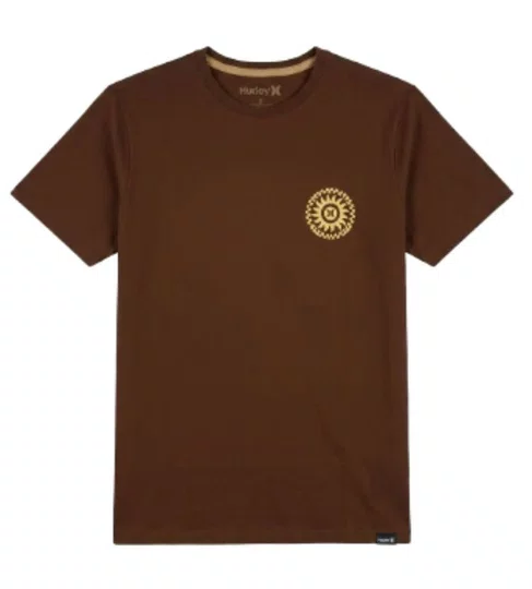 Camiseta Masculina Hurley Silk Empire Manga Curta Estampada - Marrom