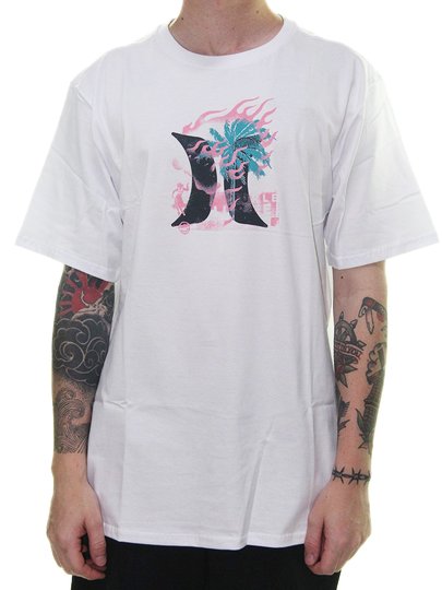 Camiseta Masculina Hurley Solk Surf Manga Curta - Branco