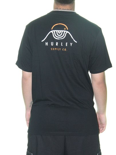 Camiseta Masculina Hurley Supply Manga Curta Estampada - Preto