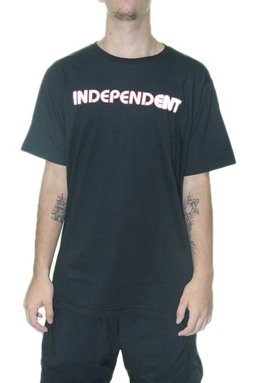 Camiseta Masculina Independent Bar Logo New Manga Curta Estampada - Preto