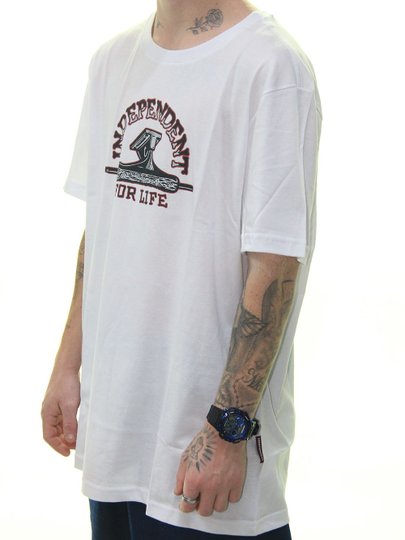 Camiseta Masculina Independent IFL Truck Manga Curta - Branco