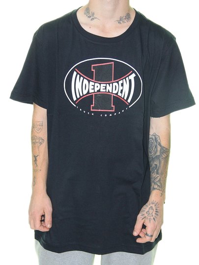 Camiseta Masculina Independent ITC Span Manga Curta Estampada - Preto
