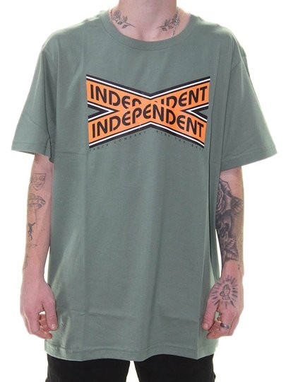 Camiseta Masculina Independent Manga Curta Estampada - Verde Oliva