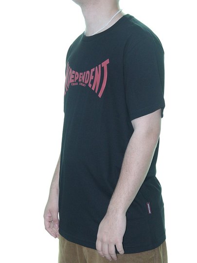Camiseta Masculina Independent Span Logo Manga Curta Estampada - Preto