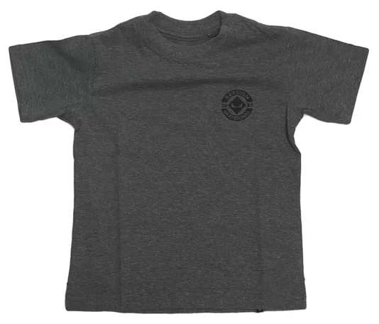 Camiseta Masculina Infantil Session Chest Logo Manga Curta Estampada - Chumbo Mesclado