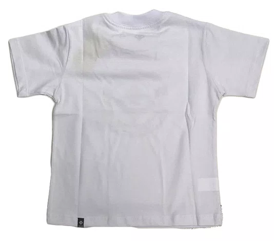 Camiseta Masculina Infantil Session Logo Skate 2003 Manga Curta Estampada - Branco