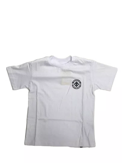 Camiseta Masculina Infantil Session Skateboard Manga Curta Estampada - Branco