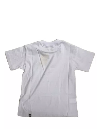 Camiseta Masculina Infantil Session Skateboard Manga Curta Estampada - Branco