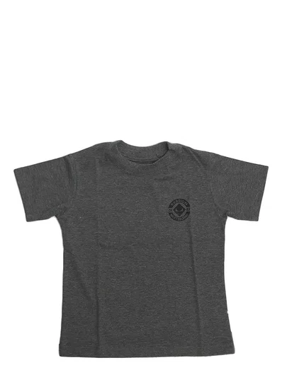 Camiseta Masculina Infantil Session Skateboard Manga Curta Estampada - Chumbo Mesclado