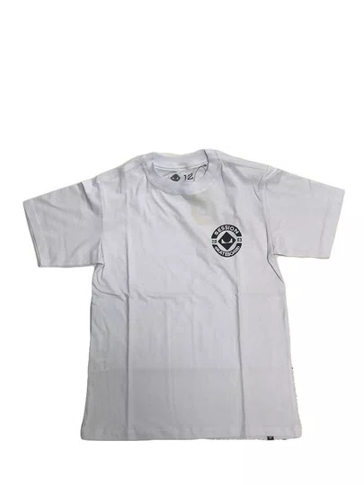 Camiseta Masculina Juvenil Session Skateboard Manga Curta Estampada - Branco