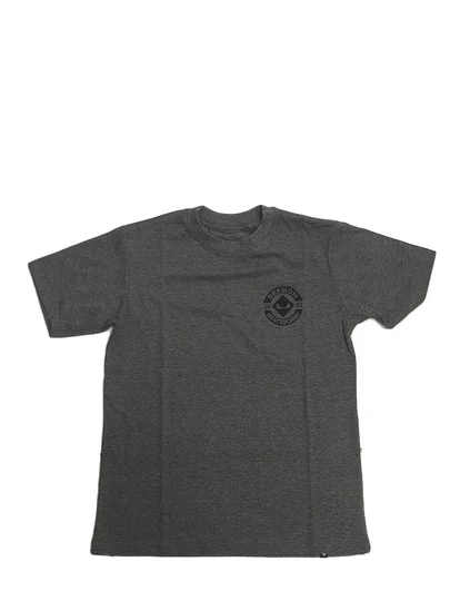 Camiseta Masculina Juvenil Session Skateboard Manga Curta Estampada - Chumbo Mesclado