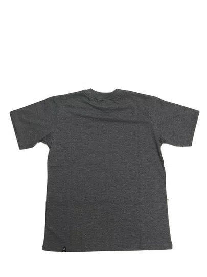 Camiseta Masculina Juvenil Session Skateboard Manga Curta Estampada - Chumbo Mesclado