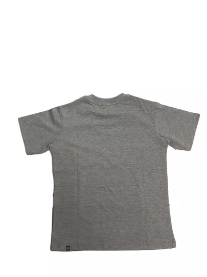 Camiseta Masculina Juvenil Session Skateboard Manga Curta Estampada - Cinza Mesclado